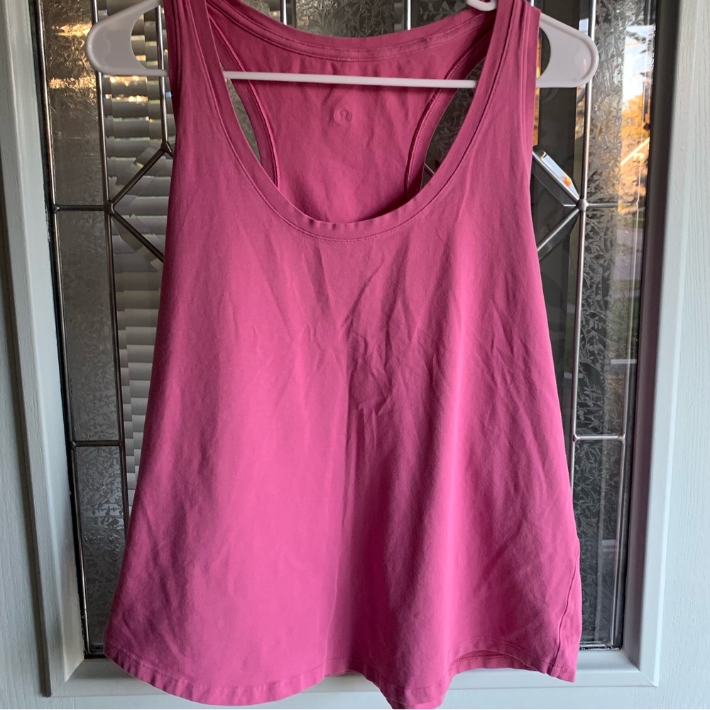 Size 12 LULULEMON Mauve Pima Cotton Racerback Tank